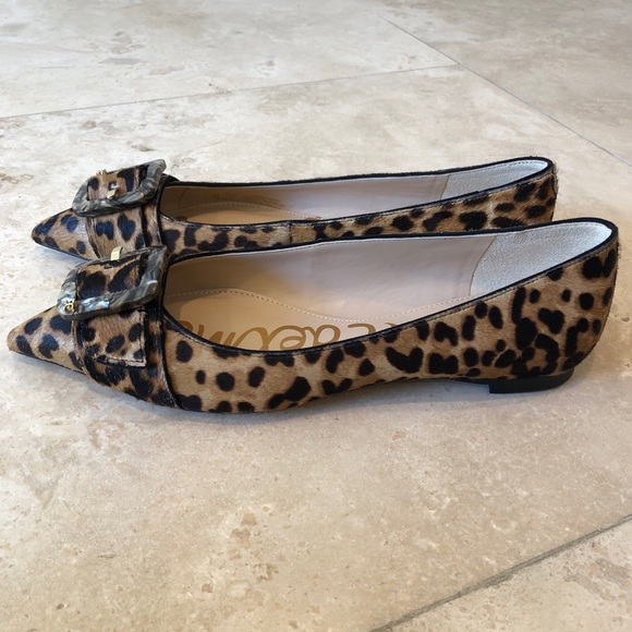 2xHP Sam Edelman Leopard Print Pointed Toe Flats - Picture 7 of 7